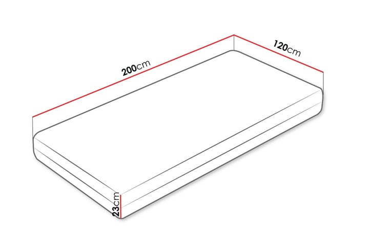 Norrbacksjö Jousimadrassi 120x200 cm - Valkoinen - Huonekalut - Sänky - Patja - Joustinpatjat