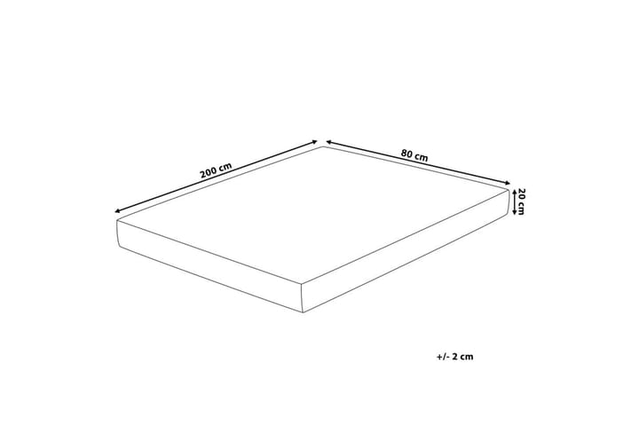 Patja Jubilant 80x200 cm Kova - Valkoinen - Huonekalut - Sänky - Patja - Petauspatja & sijauspatja