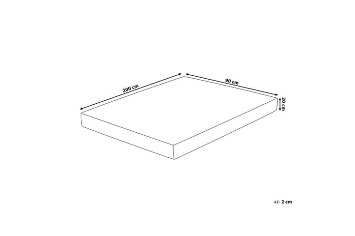 Patja Jubilant 90x200 cm Kova - Valkoinen - Huonekalut - Sänky - Patja - Petauspatja & sijauspatja