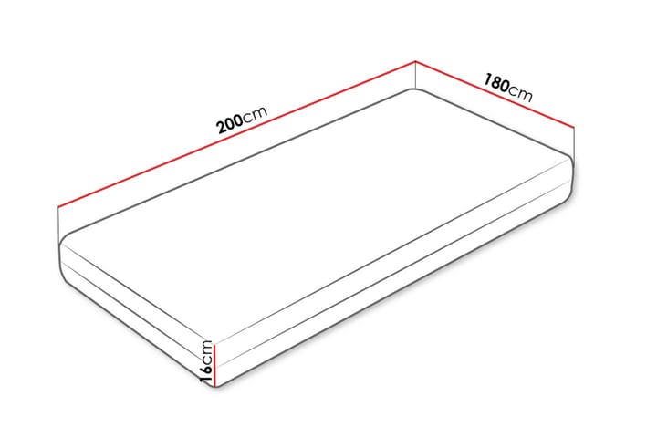 Solklint Jousipatja 180x200 cm - Valkoinen - Huonekalut - Sänky - Patja - Joustinpatjat