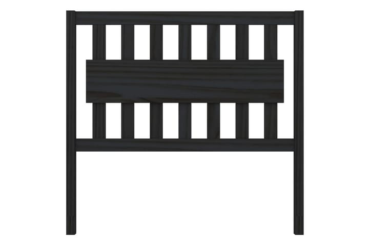 Sängynpääty musta 105,5x4x100 cm täysi mänty - Musta - Sängynpääty