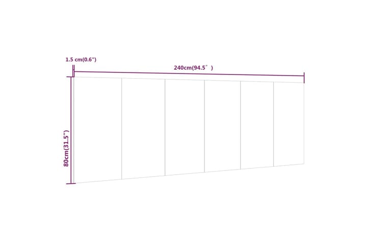 Sängynpääty seinälle ruskea tammi 240x1,5x80 cm tekninen puu - Ruskea - Huonekalut - Sänky - Sängyn lisävarusteet & sängynpäädyt - Sängynpääty