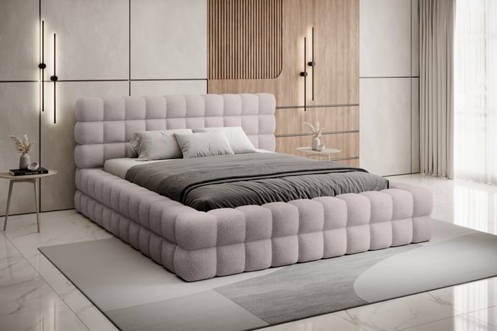 Sänkykehikko Dizzle 180x200 cm - Vaaleanpunainen - Sänkykehikot & sängynrungot