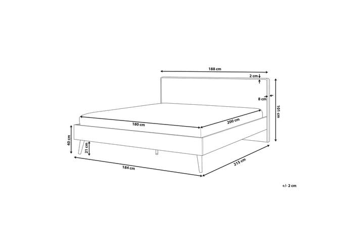 Jenkkisänky Ithiel LED-valaistuksella 180x200 - Puu/Luonnonväri - Huonekalut - Sänky - Sänkykehikot & sängynrungot