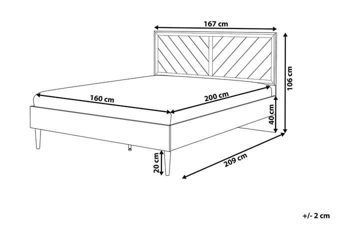 Jenkkisänky Losolla 160x200 - Puu/Luonnonväri - Huonekalut - Sänky - Sänkykehikot & sängynrungot