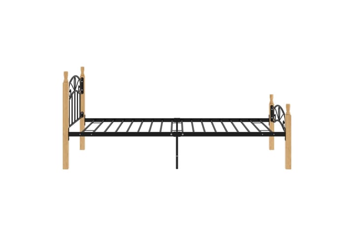 Sängynrunko 100x200 cm Metalli/Mänty - Musta - Huonekalut - Sänky - Sänkykehikot & sängynrungot