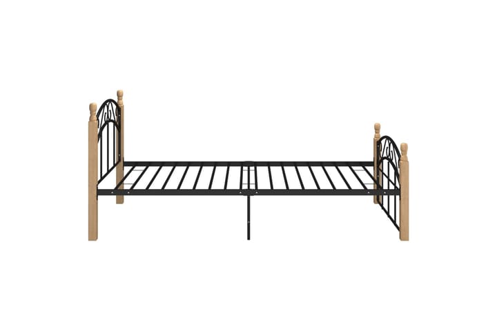 Sängynrunko 90x200 cm Metalli/Tammi - Musta - Huonekalut - Sänky - Sänkykehikot & sängynrungot