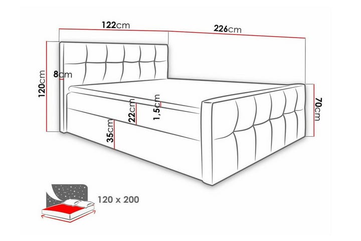 Sängynrunko Boisdale 120x200 cm - Tummanruskea - Huonekalut - Sänky - Sänkykehikot & sängynrungot