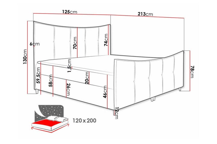 Sängynrunko Boisdale 120x200 cm - Tummanruskea - Huonekalut - Sänky - Sänkykehikot & sängynrungot