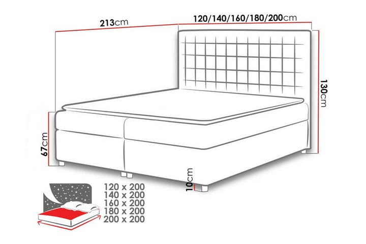 Sängynrunko Boisdale 120x200 cm - Tummanvihreä - Huonekalut - Sänky - Sänkykehikot & sängynrungot