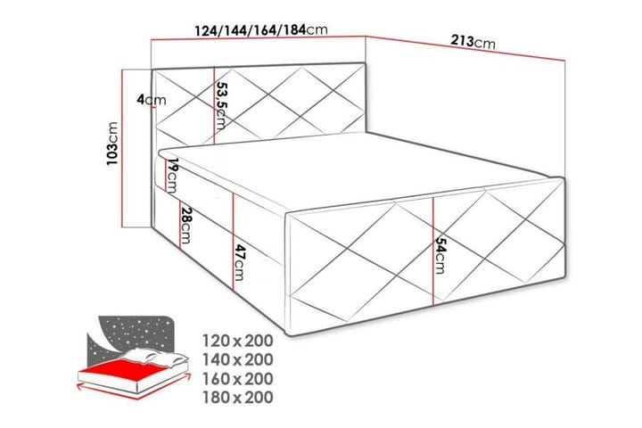 Sängynrunko Boisdale 120x200 cm - Vihreä - Huonekalut - Sänky - Sänkykehikot & sängynrungot