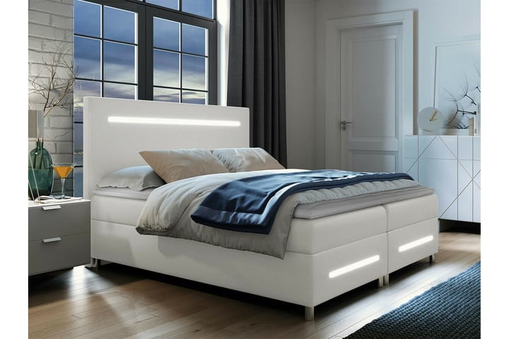 Sängynrunko Boisdale 160x200 cm - Valkoinen - Sänkykehikot & sängynrungot
