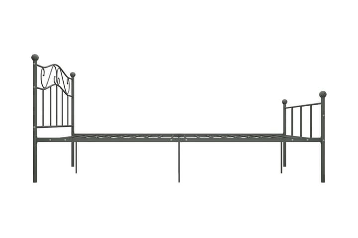 Sängynrunko harmaa metalli 160x200 cm - Huonekalut - Sänky - Sänkykehikot & sängynrungot