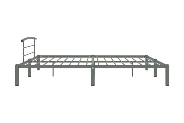 Sängynrunko harmaa metalli 200x200 cm - Harmaa - Huonekalut - Sänky - Sänkykehikot & sängynrungot