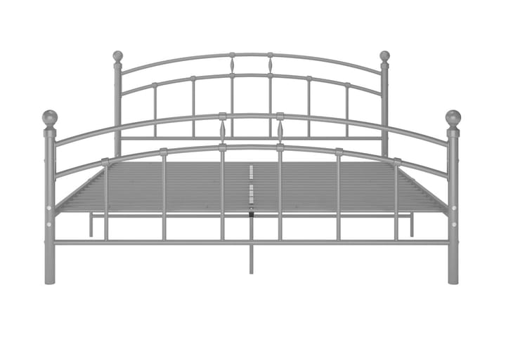 Sängynrunko harmaa metalli 200x200 cm - Huonekalut - Sänky - Sänkykehikot & sängynrungot