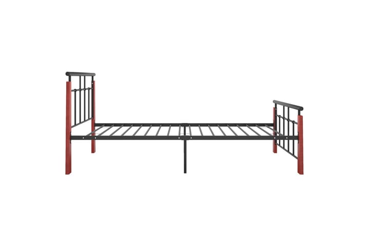 Sängynrunko metalli ja täysi tammi 90x200 cm - Huonekalut - Sänky - Sänkykehikot & sängynrungot