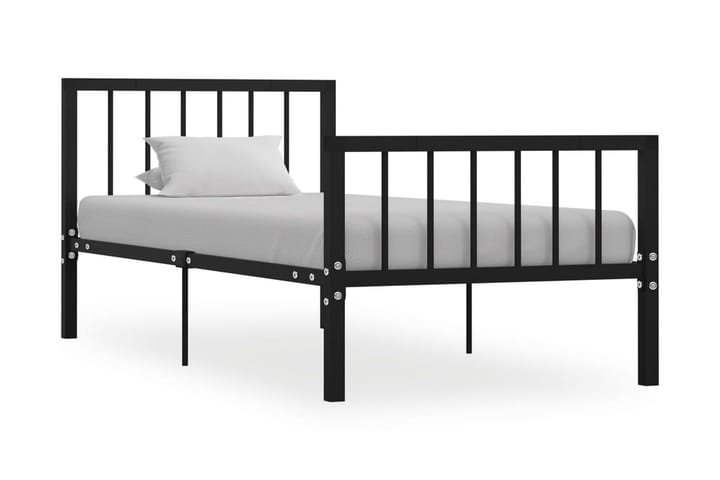 Sängynrunko musta metalli 100x200 cm - Sänkykehikot & sängynrungot