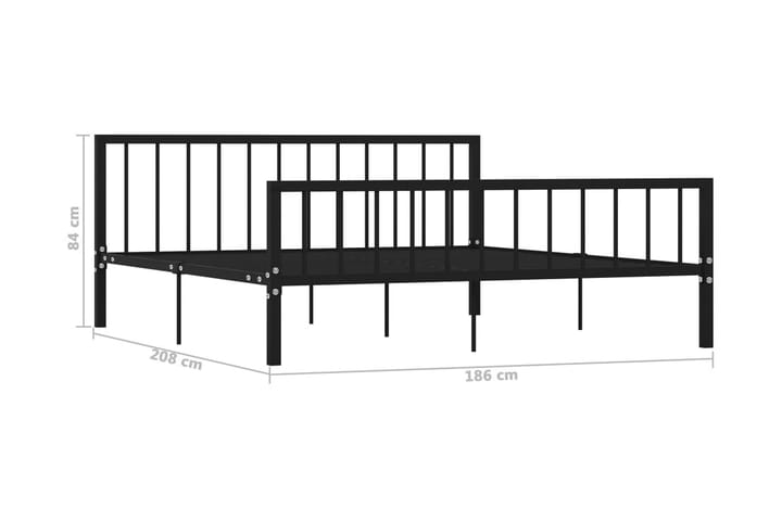 Sängynrunko musta metalli 180x200 cm - Huonekalut - Sänky - Sänkykehikot & sängynrungot