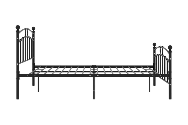 Sängynrunko musta metalli 200x200 cm - Huonekalut - Sänky - S�änkykehikot & sängynrungot