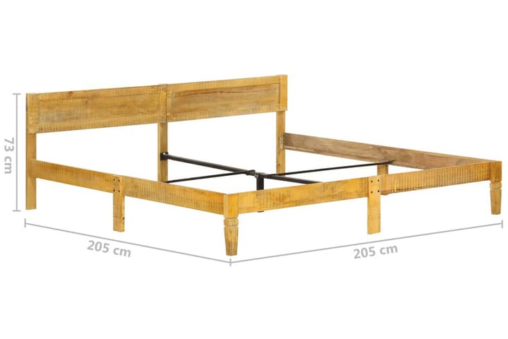 Sängynrunko täysi mangopuu 200 cm - Ruskea - Huonekalut - Sänky - Sänkykehikot & sängynrungot