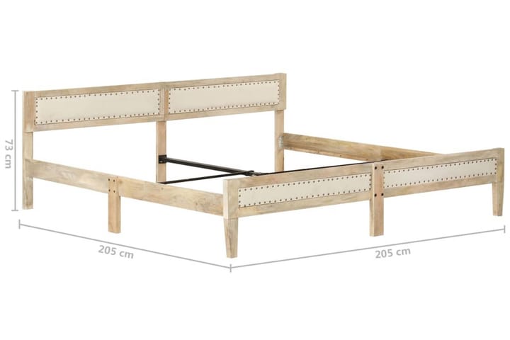 Sängynrunko täysi mangopuu 200 cm - Ruskea - Huonekalut - Sänky - Sänkykehikot & sängynrungot