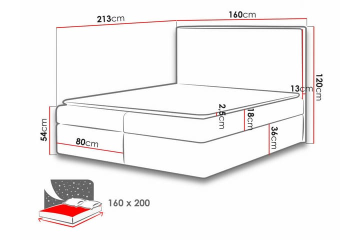 Sängynrunko Pries 160x200 cm - Musta - Huonekalut - Sänky - Sänkykehikot & sängynrungot