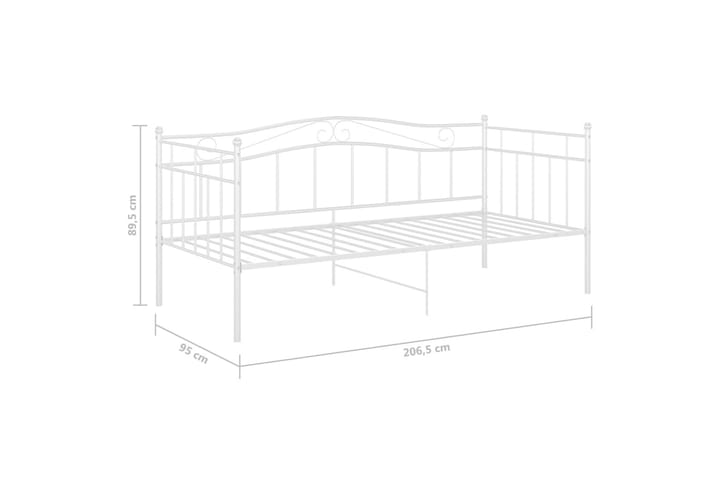 Sohvasängyn runko 90x200 cm Metalli - Valkoinen - Huonekalut - Sänky - Sänkykehikot & sängynrungot