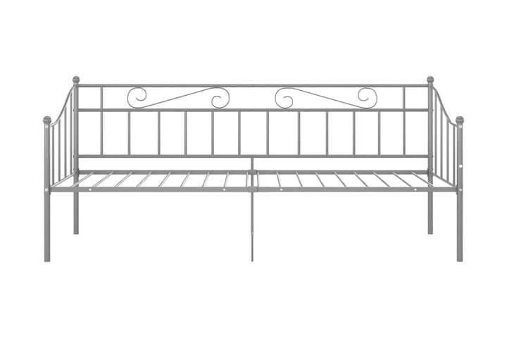 Sohvasängyn runko harmaa metalli 90x200 cm - Huonekalut - Sänky - Sänkykehikot & sängynrungot