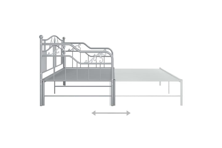 Vuodesohvan runko harmaa metalli 90x200 cm - Huonekalut - Sänky - Sänkykehikot & sängynrungot