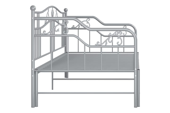 Vuodesohvan runko harmaa metalli 90x200 cm - Huonekalut - Sänky - Sänkykehikot & sängynrungot