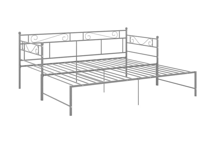 Vuodesohvan runko harmaa metalli 90x200 cm - Huonekalut - Sänky - Sänkykehikot & sängynrungot