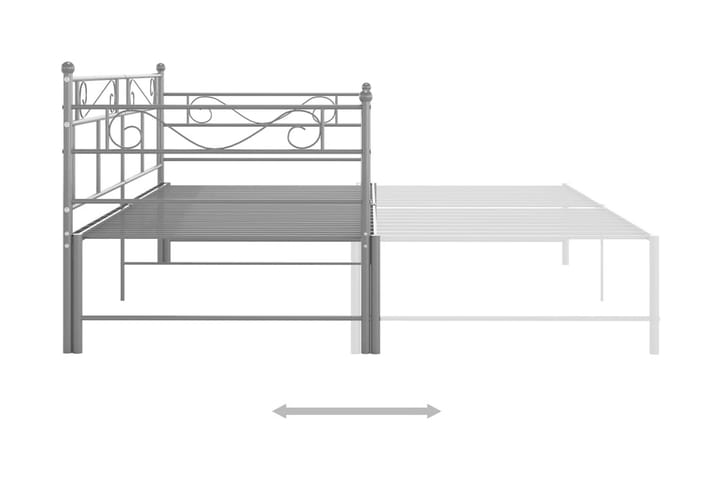 Vuodesohvan runko harmaa metalli 90x200 cm - Huonekalut - Sänky - Sänkykehikot & sängynrungot