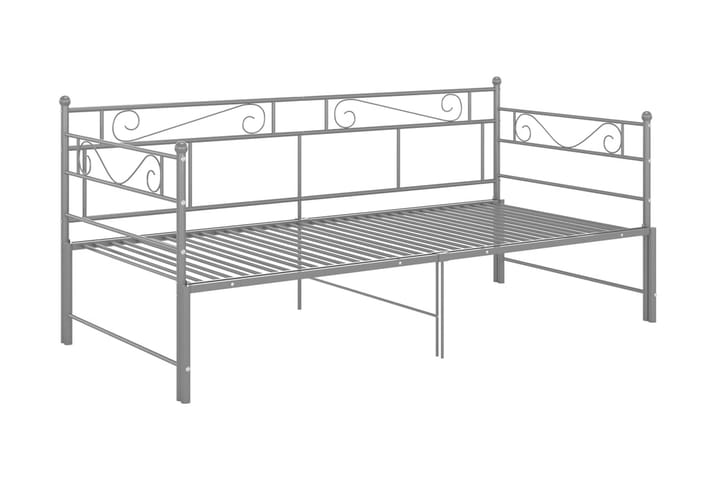 Vuodesohvan runko harmaa metalli 90x200 cm - Huonekalut - Sänky - Sänkykehikot & sängynrungot