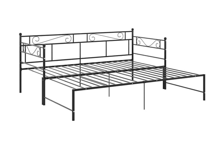 Vuodesohvan runko musta metalli 90x200 cm - Huonekalut - Sänky - Sänkykehikot & sängynrungot