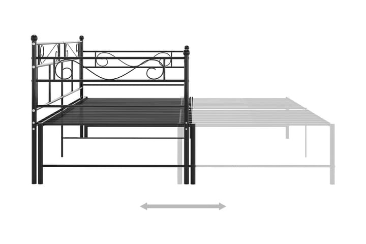 Vuodesohvan runko musta metalli 90x200 cm - Huonekalut - Sänky - Sänkykehikot & sängynrungot