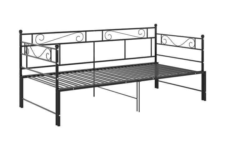 Vuodesohvan runko musta metalli 90x200 cm - Huonekalut - Sänky - Sänkykehikot & sängynrungot