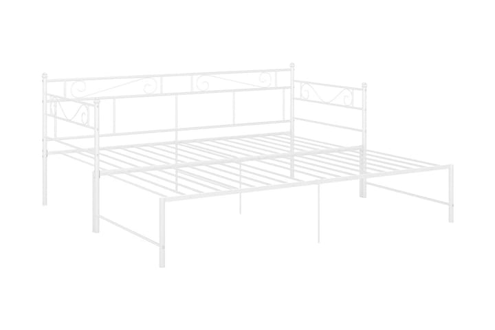 Vuodesohvan runko valkoinen metalli 90x200 cm - Huonekalut - Sänky - Sänkykehikot & sängynrungot