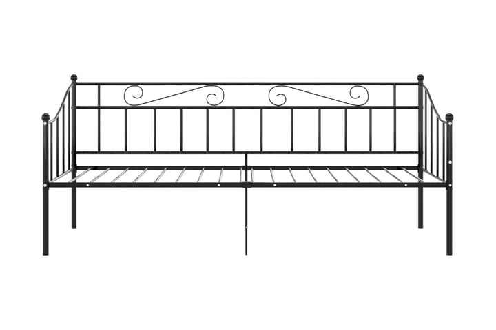 Sohvasängyn runko musta metalli 90x200 cm - Huonekalut - Sänky - Sänkykehikot & sängynrungot