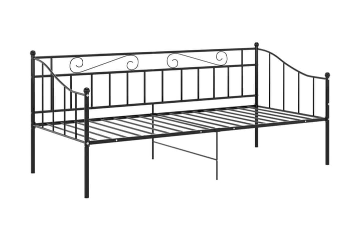 Sohvasängyn runko musta metalli 90x200 cm - Huonekalut - Sänky - Sänkykehikot & sängynrungot