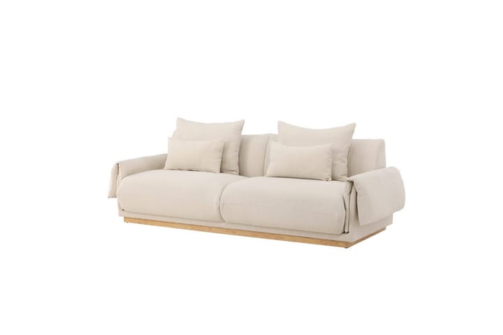 Sohva VIND 3-istuttava Mollösund 237x95x82 cm beige - Huonekalut - Sohva - 3:n istuttava sohva