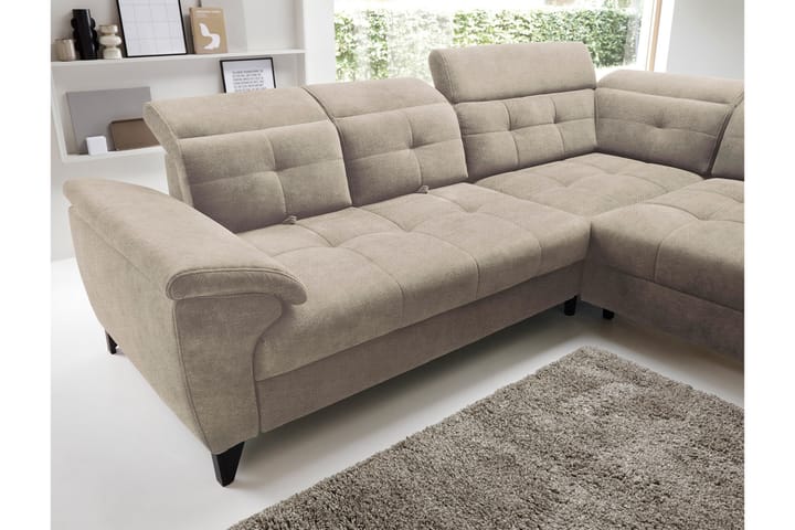 5-istuttava sohva chaiselongue Inferne - Beige - Huonekalut - Sohva - Divaanisohva