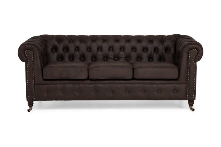 Sohva Chester Deluxe 3:n ist Vintage - Tummanruskea - 2:n istuttava sohva - 4:n istuttava sohva - 3:n istuttava sohva - Howard-sohvat - Samettisohva - Nahkasohva
