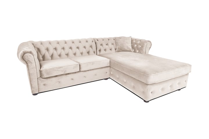 Chesterfield Kristin Vuodesohva Divaanilla - Beige - Huonekalut - Sohva - Vuodesohva