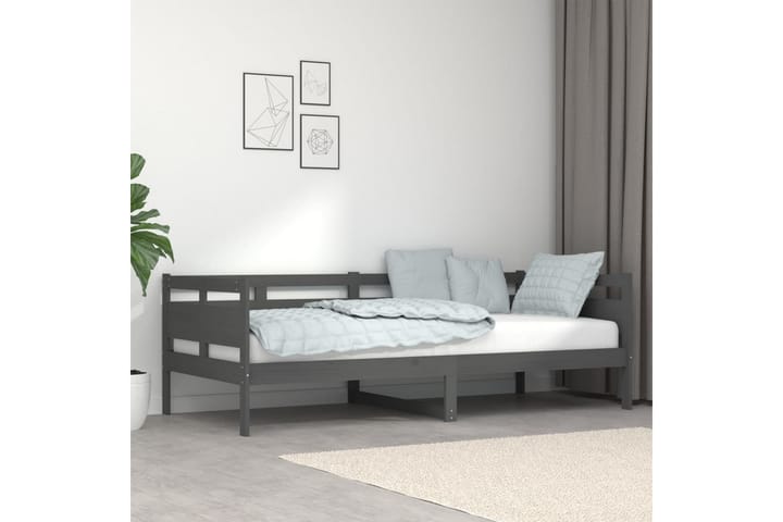 Sohvasänky harmaa täysi mänty 90x200 cm - Harmaa - Vuodesohva