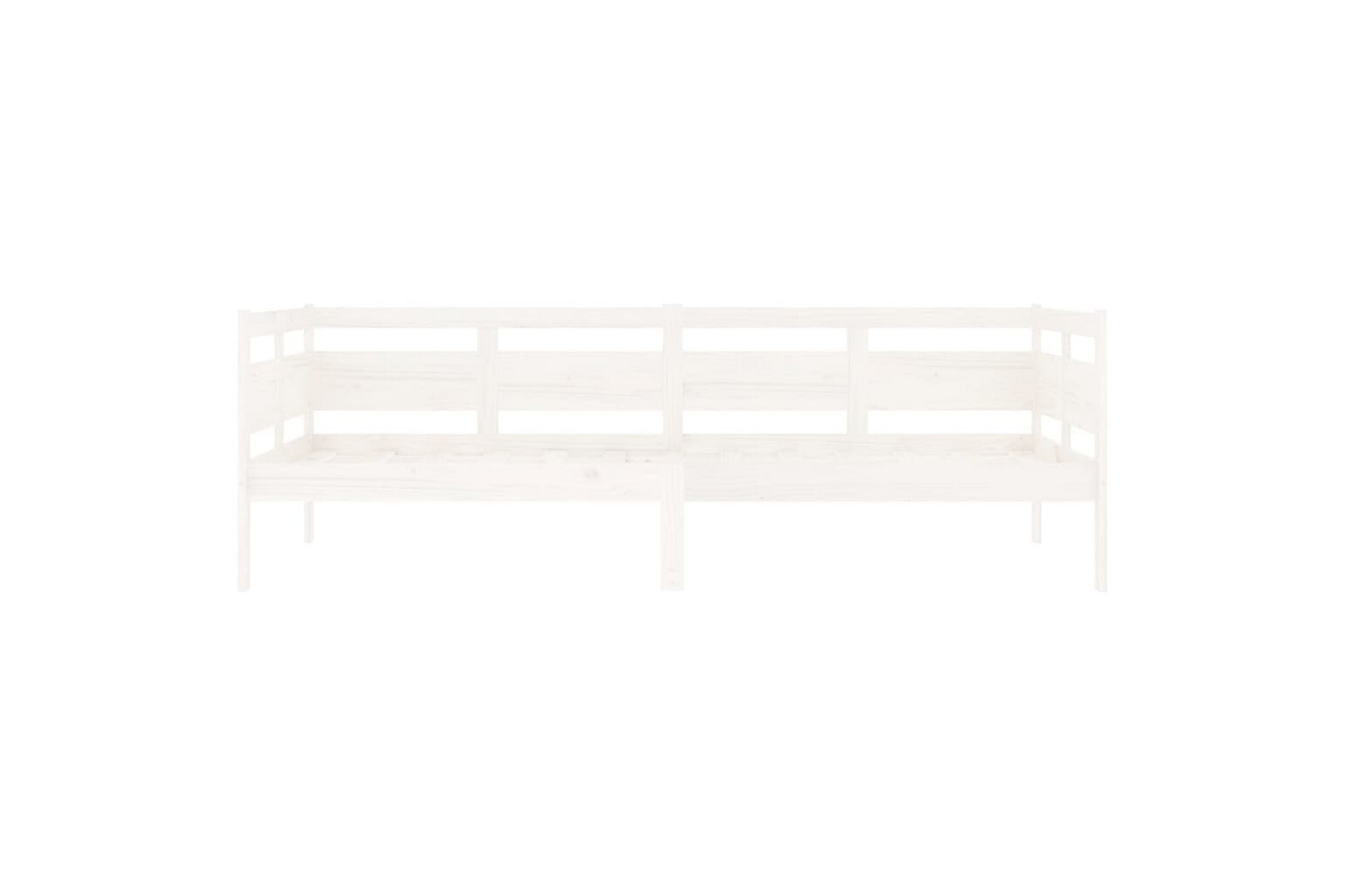 Sohvasänky valkoinen täysi mänty 90x200 cm - Valkoinen