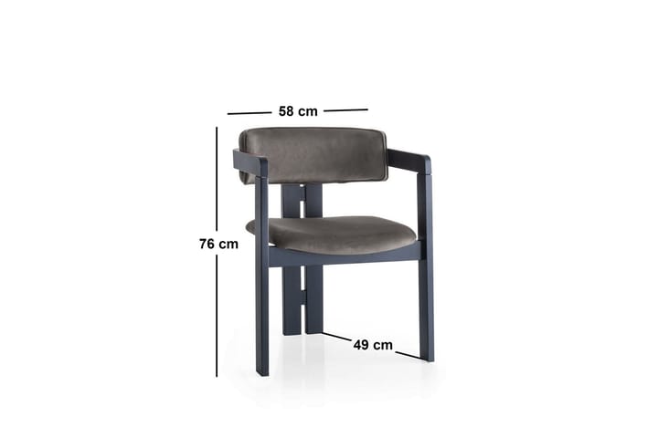 Diontae Käsinojatuoli - Musta/Antrasiitti - Huonekalut - Tuoli & nojatuoli - Ruokapöydän tuolit
