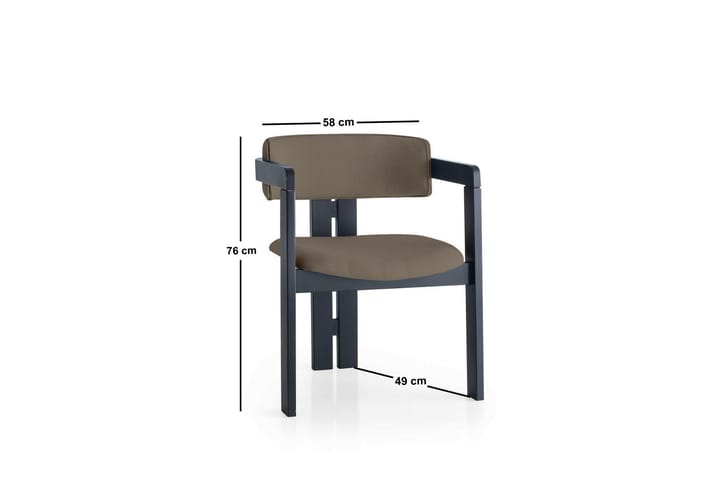 Diontae Käsinojatuoli - Musta/Ruskea - Huonekalut - Tuoli & nojatuoli - Ruokapöydän tuolit