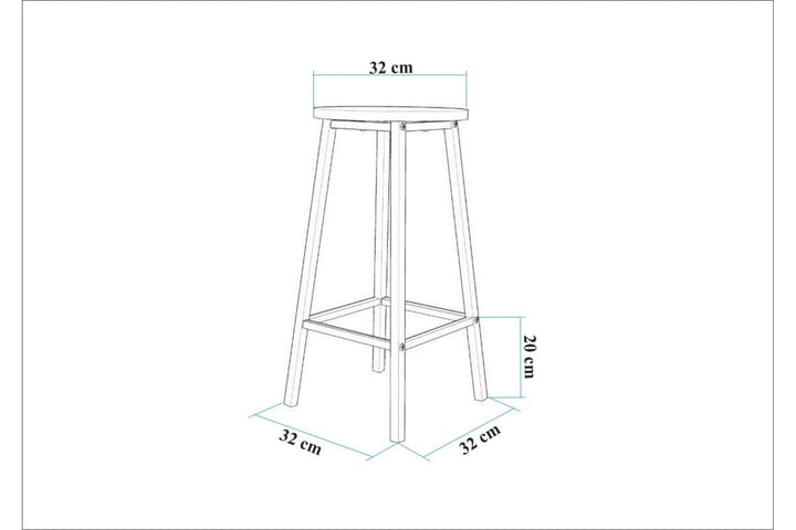 Heran Baarijakkara 62 cm - Musta - Huonekalut - Tuoli & nojatuoli - Baarituoli