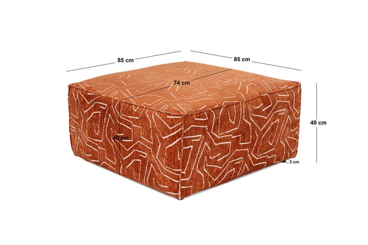 Kaolins Jalkajakkara 85 cm - Oranssi - Huonekalut - Tuoli & nojatuoli - Jakkara & jalkarahi - Rahi