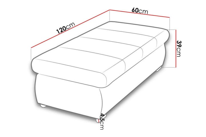 Jalkatuki Cerys 60 cm - Tummansininen - Huonekalut - Tuoli & nojatuoli - Jakkara & jalkarahi - Rahi